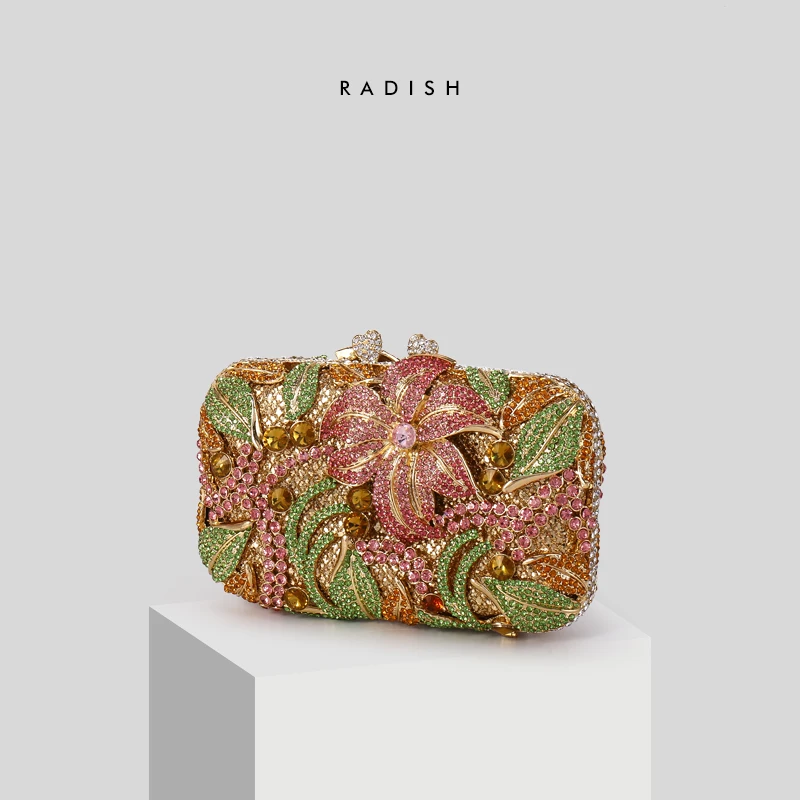 RADISH Vintage Women Evening Party Clutches Bag Accessories Rose Flower Crystal Purses Wedding Diamonds Bag
RADISH Vintage Women Evening Party Clutches Bag Accessories Rose Flower Crystal Purses Wedding Diamonds Bag