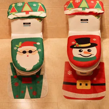 Toilet Foot Pad Seat Cover Cap Christmas Decorations Happy Santa Toilet Seat Cover and Rug Bathroom Accessory Santa Claus 1 Set
Toilet Foot Pad Seat Cover Cap Christmas Decorations Happy Santa Toilet Seat Cover and Rug Bathroom Accessory Santa Claus 1 Set