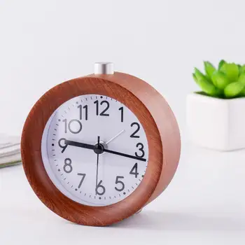 Home Bedroom Desktop Wooden Round Silent Snooze Alarm Clock with Night Light New Arrival
Home Bedroom Desktop Wooden Round Silent Snooze Alarm Clock with Night Light New Arrival