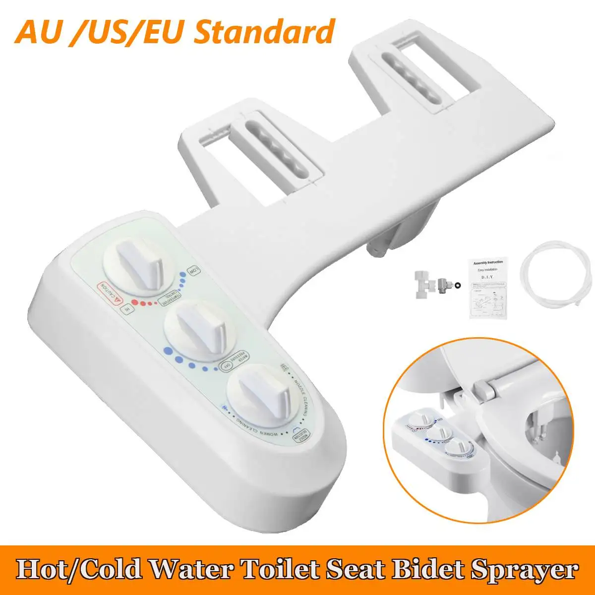 Hot/Cold Water Toilet Seat Bidet Sprayer Hand Intelligent Sprinkler Toilet Seat Double Nozzle Washing Sprayer
Hot/Cold Water Toilet Seat Bidet Sprayer Hand Intelligent Sprinkler Toilet Seat Double Nozzle Washing Sprayer