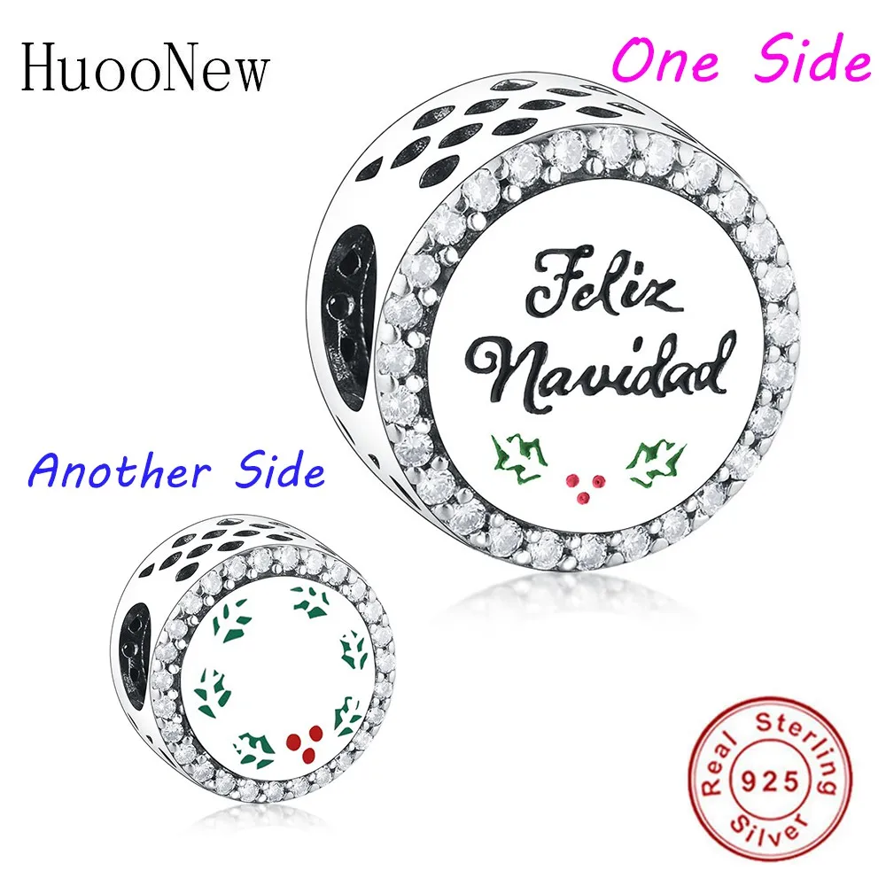 Clear CZ Feliz Navidad Beads Fit Original Pandora Charms Bracelet Merry Christmas Gift 925 Sterling Silver Jewelry Berloque 2018
Clear CZ Feliz Navidad Beads Fit Original Pandora Charms Bracelet Merry Christmas Gift 925 Sterling Silver Jewelry Berloque 2018