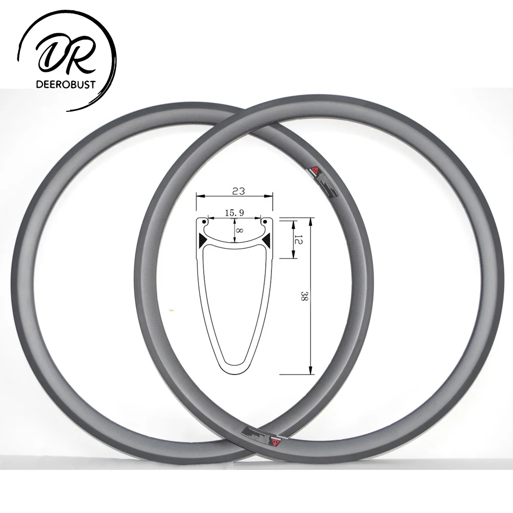 380g 700c 38mm x 23mm Clincher Road Bike Carbon Rims Bicycle Rim All round Wheel Basalt Brake Surface 3k Matte 20 24 Holes
380g 700c 38mm x 23mm Clincher Road Bike Carbon Rims Bicycle Rim All round Wheel Basalt Brake Surface 3k Matte 20 24 Holes