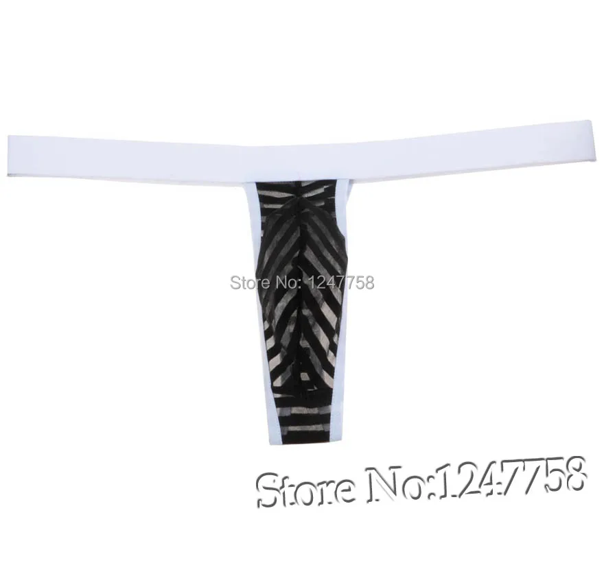 New Men's Mesh Striped Thong Spun Yarn Belt Micro Bikini Underwear Pouch T-Back G-String Mini Pants
New Men's Mesh Striped Thong Spun Yarn Belt Micro Bikini Underwear Pouch T-Back G-String Mini Pants