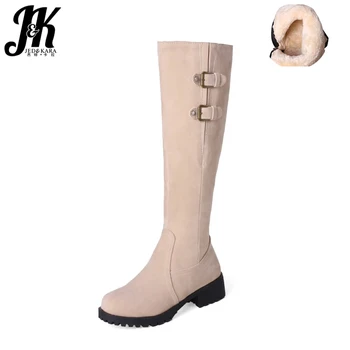 JK 2018 Thick Fur Inside Women's Winter Boots Keep Warm Knee High Boots Zipper Female Square Heels Shoes Woman Plush Boots 33-44
JK 2018 Thick Fur Inside Women's Winter Boots Keep Warm Knee High Boots Zipper Female Square Heels Shoes Woman Plush Boots 33-44