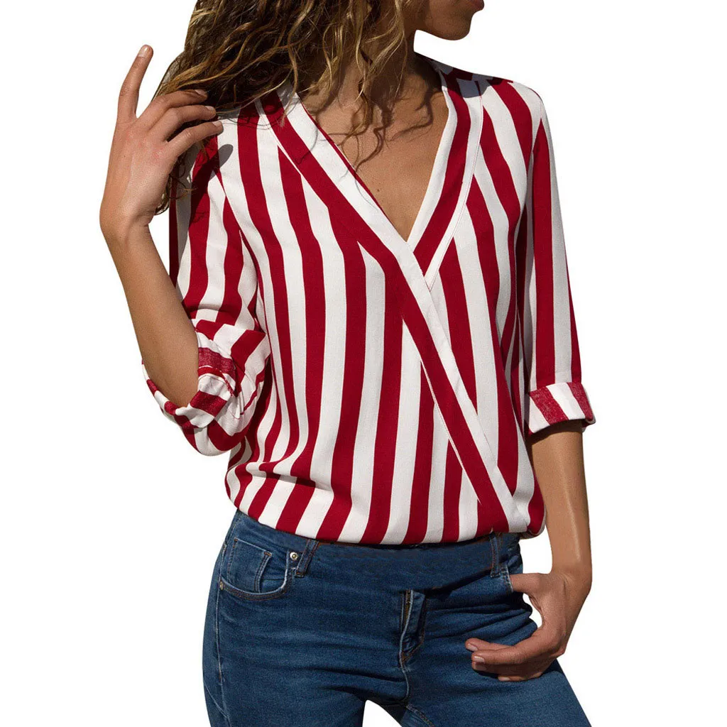 SAGACE plus size female blouses Women Ladies Striped Long Sleeve Irregular Work Office Blouse Top Tee Shirt Blouse Summer Tops
SAGACE plus size female blouses Women Ladies Striped Long Sleeve Irregular Work Office Blouse Top Tee Shirt Blouse Summer Tops