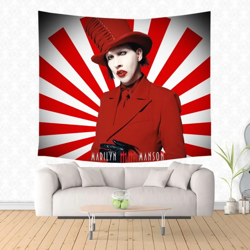 2017 New Marilyn Manson Design Wall Hanging Tapestry Fashion Wall Art Decor Tapestry Beach Mat
2017 New Marilyn Manson Design Wall Hanging Tapestry Fashion Wall Art Decor Tapestry Beach Mat