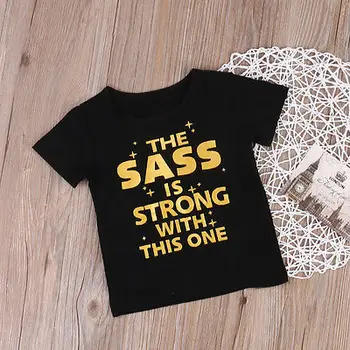 Toddlers Baby Clothes Girls The sass Print Tops T-Shirt Black Short Sleeves Tee Clothes
Toddlers Baby Clothes Girls The sass Print Tops T-Shirt Black Short Sleeves Tee Clothes