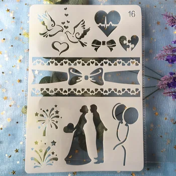 1Pcs 26cm Couple Love Wedding DIY Craft Layering Stencils Painting Scrapbooking Stamping Embossing Album Paper Card Template
1Pcs 26cm Couple Love Wedding DIY Craft Layering Stencils Painting Scrapbooking Stamping Embossing Album Paper Card Template