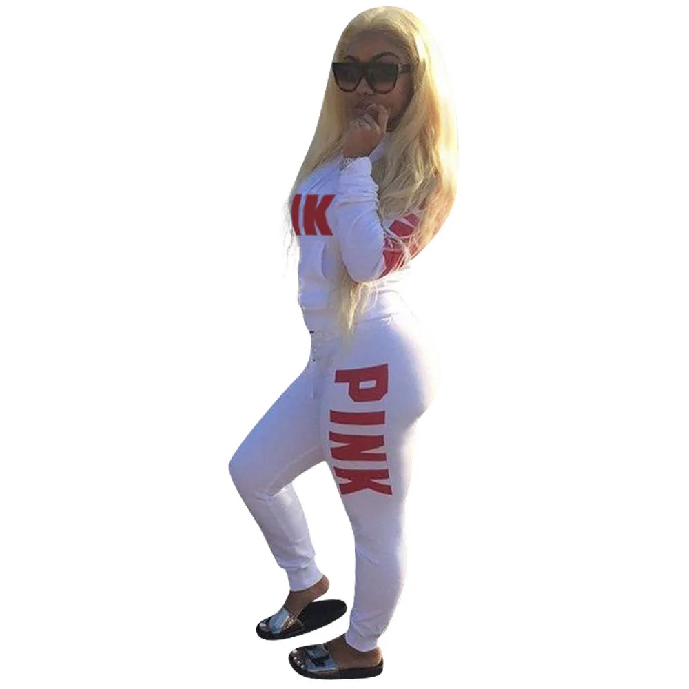2018 Autumn Winter women casual tracksuit letter print Top + Full Pants Two Piece sets casual Lady's outfits Overalls H1065
2018 Autumn Winter women casual tracksuit letter print Top + Full Pants Two Piece sets casual Lady's outfits Overalls H1065