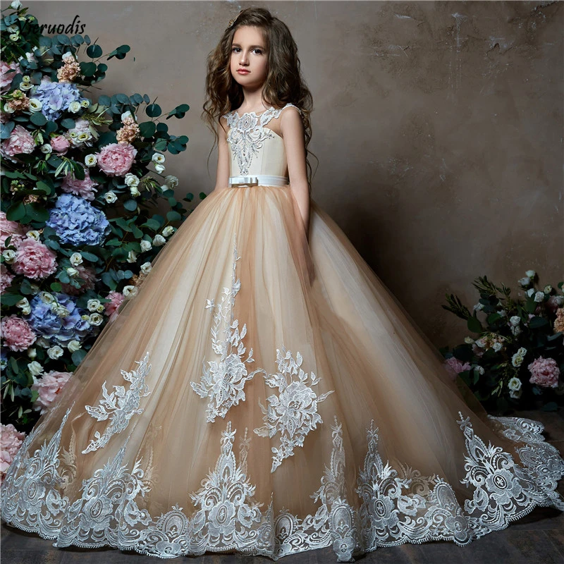 Arabic Champagne First Communion Dresses For Girls Pageant Gowns 2018 Vestidos daminha Flower Girl Dresses For Weddings Elegant
Arabic Champagne First Communion Dresses For Girls Pageant Gowns 2018 Vestidos daminha Flower Girl Dresses For Weddings Elegant