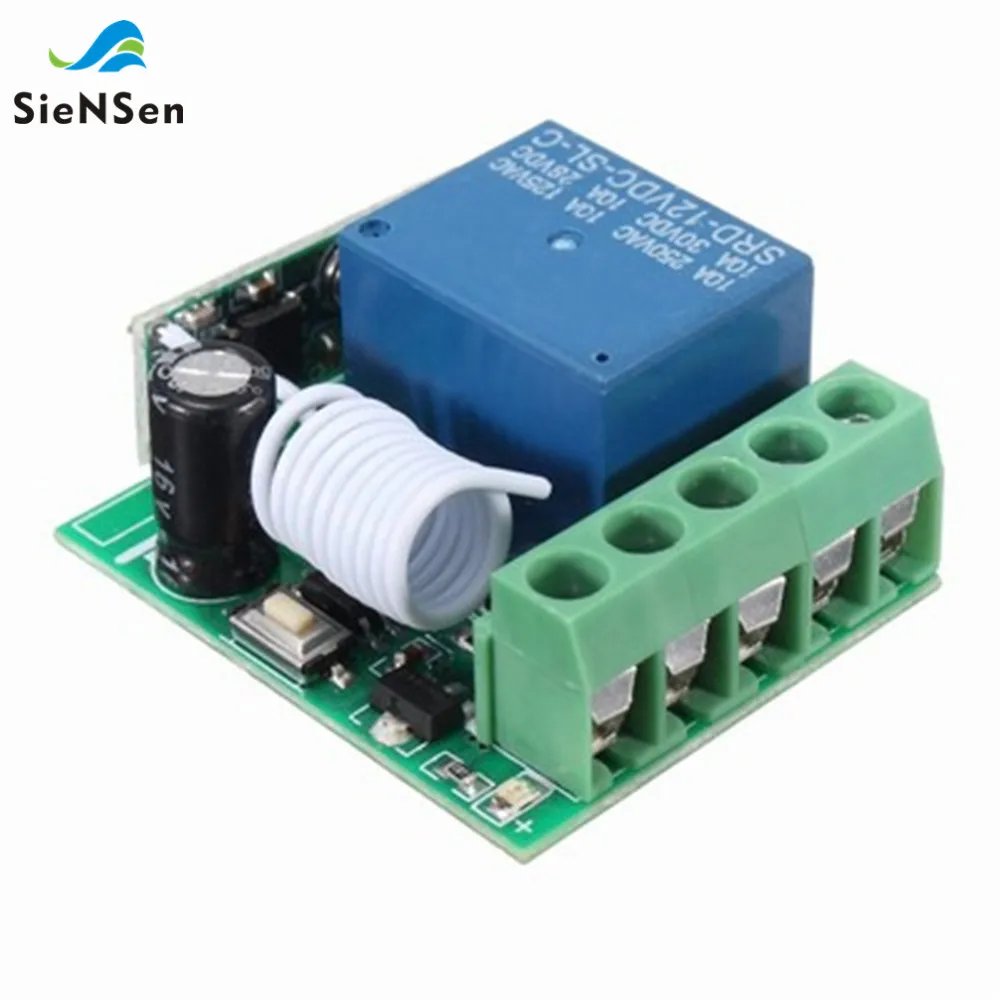SienSen DC 12V Single Wireless Switch Board Relay Inching Self-locking Interlock 315/433Mhz Electric Door Control System KR1201A
SienSen DC 12V Single Wireless Switch Board Relay Inching Self-locking Interlock 315/433Mhz Electric Door Control System KR1201A