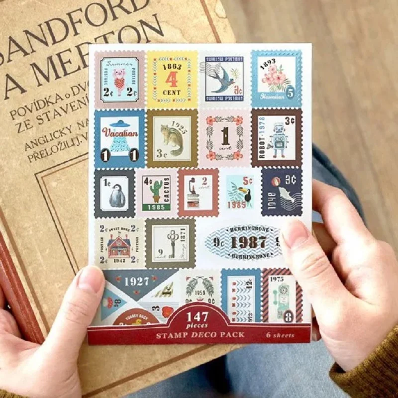 6sheets cute stamp design paper label stickers for scrapbooking die cut planner notebook decoration
6sheets cute stamp design paper label stickers for scrapbooking die cut planner notebook decoration