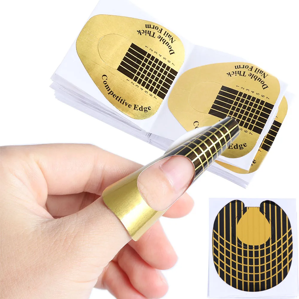 10pcs Professional French Nail Form Gold Acrylic UV Gel Nail Sticker Extension Curl Form Nail Polish Guide Nail Art Form LA941-1
10pcs Professional French Nail Form Gold Acrylic UV Gel Nail Sticker Extension Curl Form Nail Polish Guide Nail Art Form LA941-1