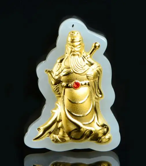 Collection and free shipping of golds-inlaid jades pendant of Hetian Yuzu Jinguangong
Collection and free shipping of golds-inlaid jades pendant of Hetian Yuzu Jinguangong