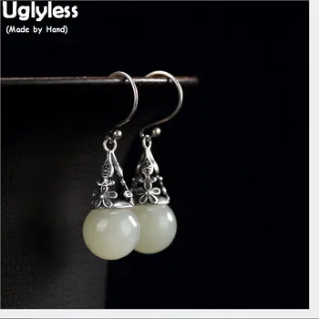 Uglyless 100% Real 925 Sterling Silver Handmade Geometric Cone Earrings for Women Thai Silver Flower Earrings Jade Ball Brincos
Uglyless 100% Real 925 Sterling Silver Handmade Geometric Cone Earrings for Women Thai Silver Flower Earrings Jade Ball Brincos