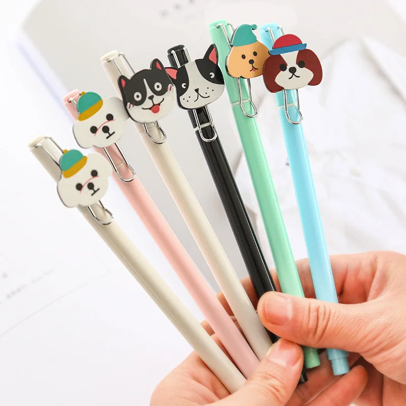 6 pcs Cute dog gel pen 0.5mm roller ball Black color pens for kids gift Stationery Office School supplies Canetas escolar F367
6 pcs Cute dog gel pen 0.5mm roller ball Black color pens for kids gift Stationery Office School supplies Canetas escolar F367