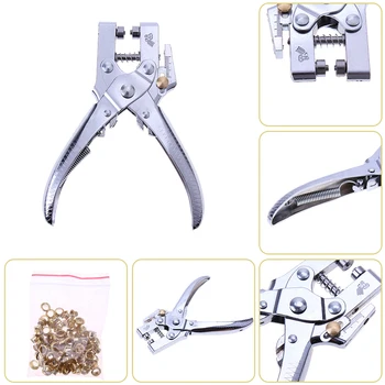 Rivets Eyelet Hole Punch Hand Pliers with 100pcs Easy Press Eyelets Grommets Belt Holes Punched Punching Plier Hole Pliers Tool
Rivets Eyelet Hole Punch Hand Pliers with 100pcs Easy Press Eyelets Grommets Belt Holes Punched Punching Plier Hole Pliers Tool