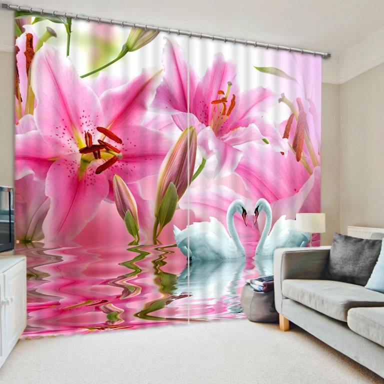 Hot 2016 Customized 3D curtains Pink flower lily Modern Home Decor Custom 3D Photo Curtains for living room
Hot 2016 Customized 3D curtains Pink flower lily Modern Home Decor Custom 3D Photo Curtains for living room