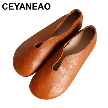 CEYANEAO2019 Women Shoes Summer Spring Genuine Leather Loafers Casual Solid Slip-On Round Toe Handmade FlatsE1462
CEYANEAO2019 Women Shoes Summer Spring Genuine Leather Loafers Casual Solid Slip-On Round Toe Handmade FlatsE1462