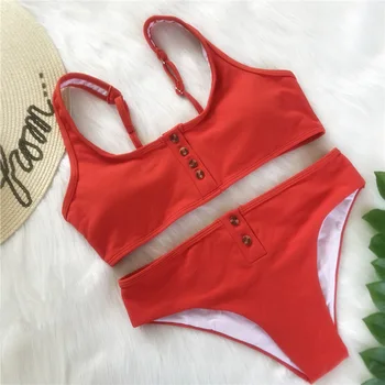 Bikini 2019 Sexy Knotted Button Bikinis Swimwear Women Push Up Swimsuit Female Bathing Suit Beachwear Bather Maillot De Bain
Bikini 2019 Sexy Knotted Button Bikinis Swimwear Women Push Up Swimsuit Female Bathing Suit Beachwear Bather Maillot De Bain