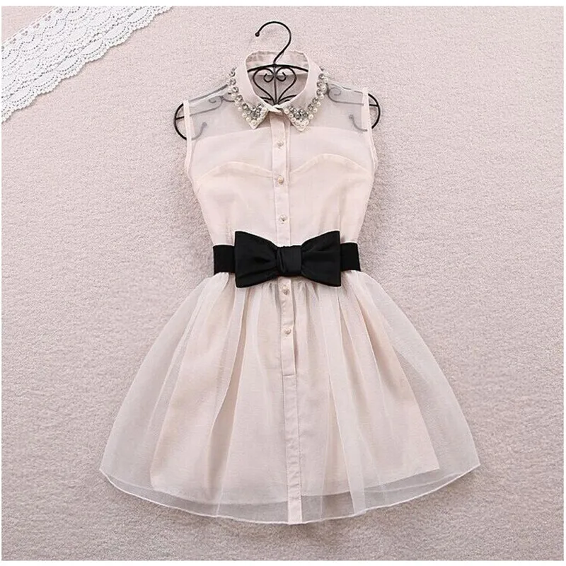 Womens Summer Dresses 2017 Summer Bow Belt Spring New Fashion Sweet Pearl Diamond Lapel High Waist Thin Sleeveless Dress MZ401
Womens Summer Dresses 2017 Summer Bow Belt Spring New Fashion Sweet Pearl Diamond Lapel High Waist Thin Sleeveless Dress MZ401