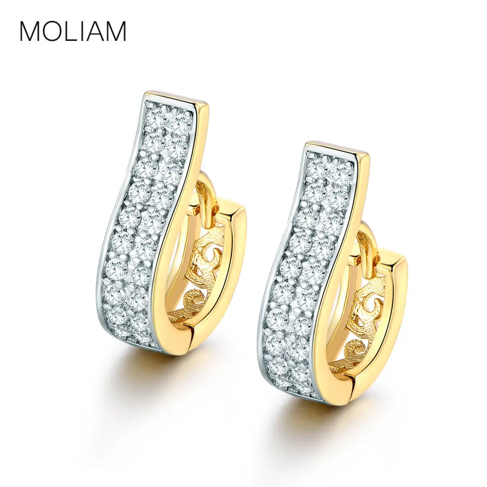 E105d Fashion 18k Gold Platinum Crystal Trendy Hoop Earrings Simulated Diamond Jewelry For Women Birthday Valentine Gift
E105d Fashion 18k Gold Platinum Crystal Trendy Hoop Earrings Simulated Diamond Jewelry For Women Birthday Valentine Gift