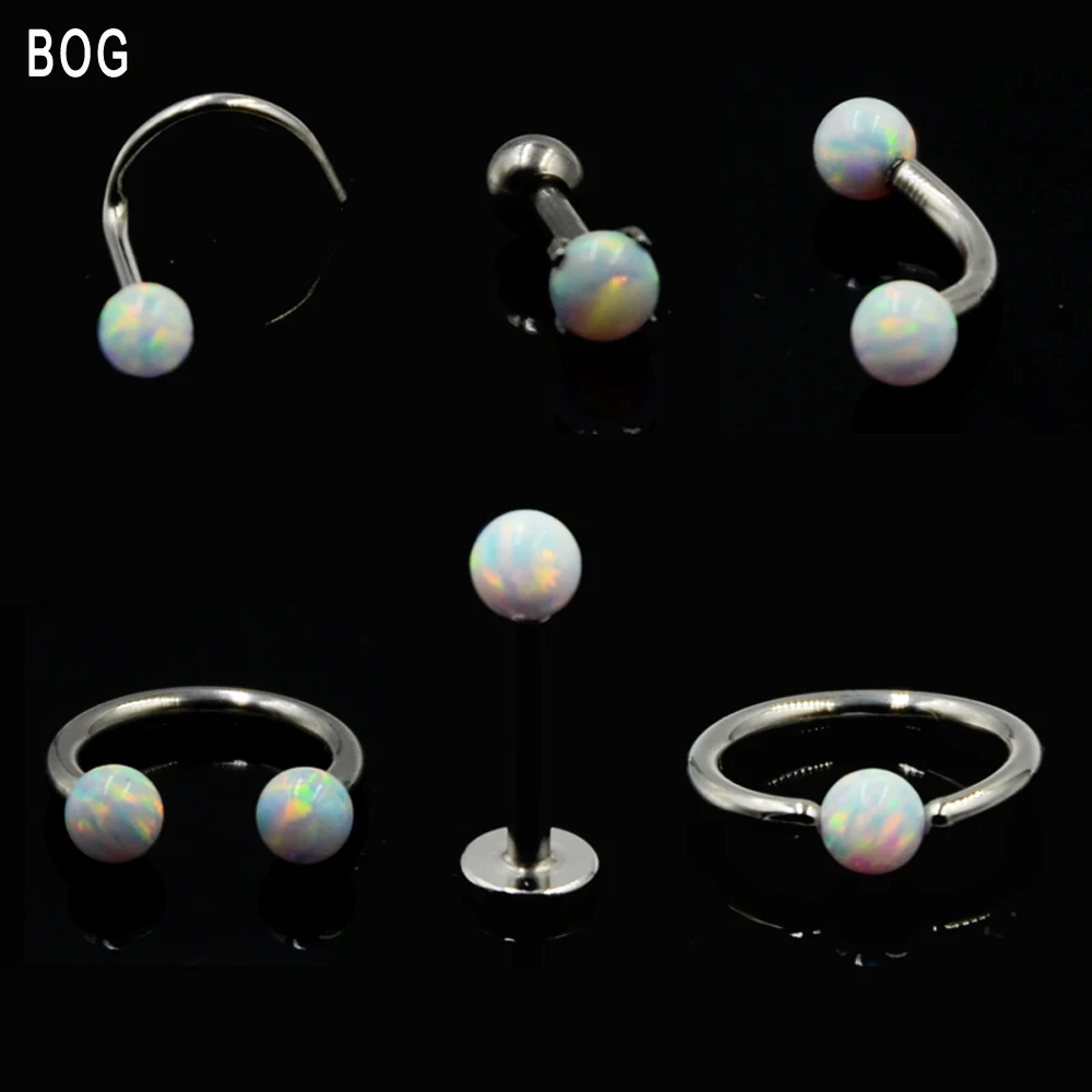BOG-6pcs Surgical Steel Opal Ball Ear Tragues Opal17 Stone Septum Clicker Nose Ring Eyebrow Piercing Earring Body Jewelry
BOG-6pcs Surgical Steel Opal Ball Ear Tragues Opal17 Stone Septum Clicker Nose Ring Eyebrow Piercing Earring Body Jewelry