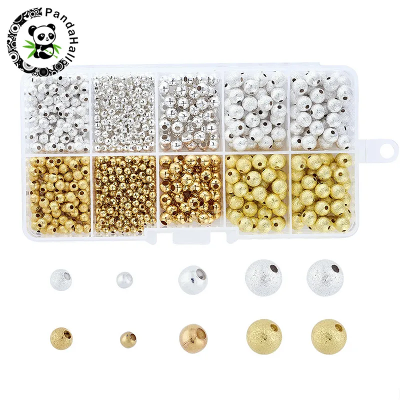 pandahall About 990pcs/box 4mm 5mm 6mm Golden Silver Round Metal Ball Spacer Beads for Jewelry Making Mixed Color Hole: 1mm
pandahall About 990pcs/box 4mm 5mm 6mm Golden Silver Round Metal Ball Spacer Beads for Jewelry Making Mixed Color Hole: 1mm