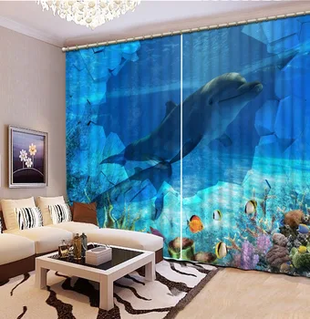 Custom Curtains For Bedroom Modern stereoscopic beautiful blue underwater world curtains Printing 3D Curtains For Home Decor
Custom Curtains For Bedroom Modern stereoscopic beautiful blue underwater world curtains Printing 3D Curtains For Home Decor