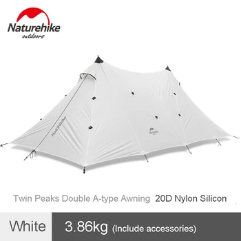 Naturehike Outdoor Camping Double-layer Tent 20D Silicon A-type Twin Peaks Awning Rainproof Canopy 
Naturehike Outdoor Camping Double-layer Tent 20D Silicon A-type Twin Peaks Awning Rainproof Canopy