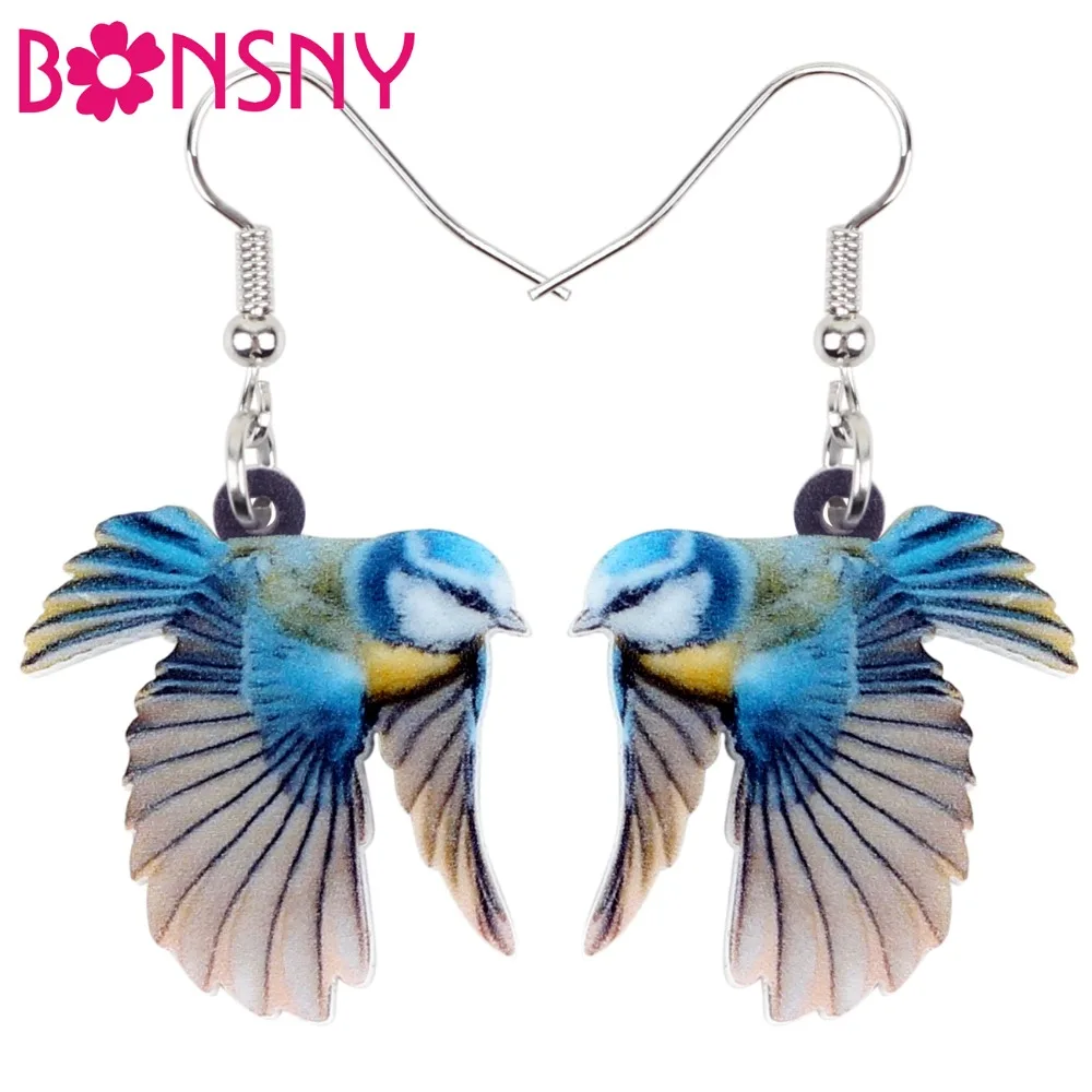 Bonsny Acrylic Lovely Blue Tit Bird Earrings Big Long Dangle Drop Fashion Jewelry For Women Girls Teens Kids Animal Charms Gift
Bonsny Acrylic Lovely Blue Tit Bird Earrings Big Long Dangle Drop Fashion Jewelry For Women Girls Teens Kids Animal Charms Gift