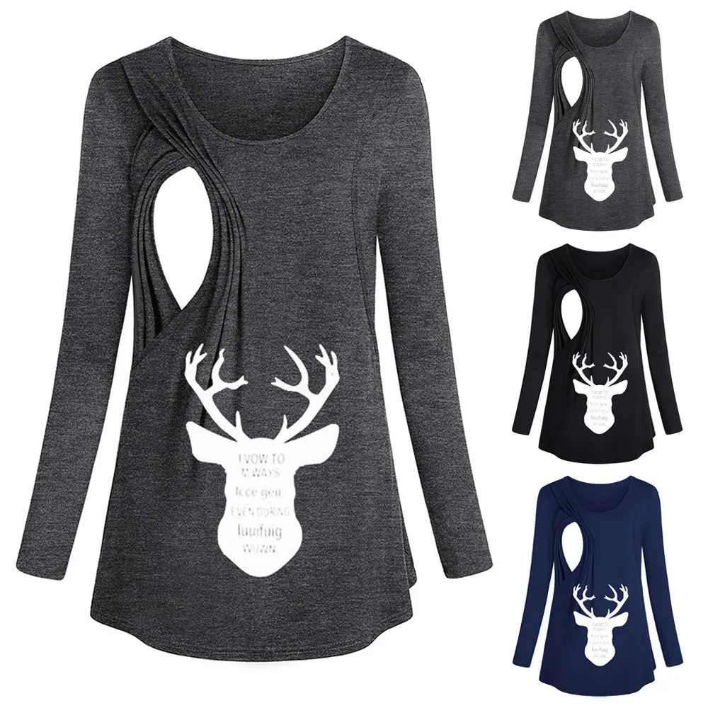 Christmas Pullover Long Sleeve Maternity Layered Nursing Top Breastfeeding Blouse Maternity Clothes Winter Ropa Para Embarazada 
Christmas Pullover Long Sleeve Maternity Layered Nursing Top Breastfeeding Blouse Maternity Clothes Winter Ropa Para Embarazada