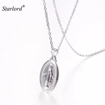 Starlord Virgin Mary Necklace For Women Sterling Silver Christian Jewelry Silver Mother Mary Pendant Necklace P6416
Starlord Virgin Mary Necklace For Women Sterling Silver Christian Jewelry Silver Mother Mary Pendant Necklace P6416