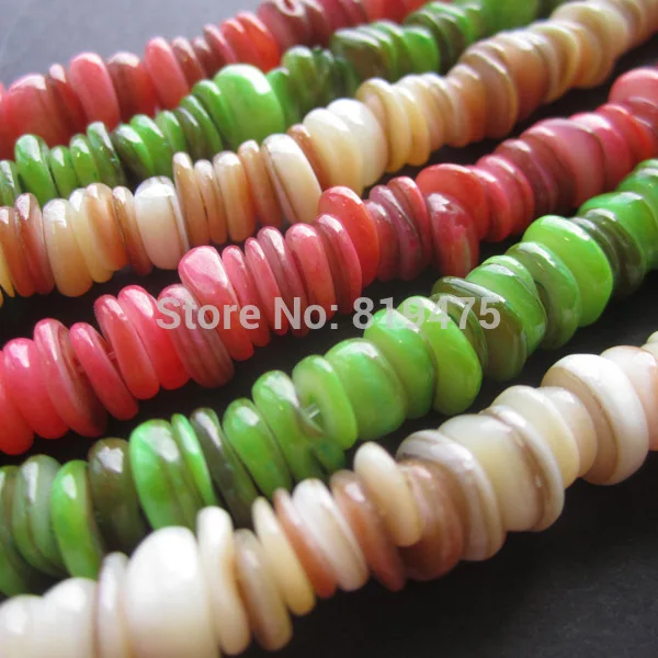 7~9mm Shell abacus beads Irregular Rough Space Beads for jewelry making Pink Green Beige Color 
7~9mm Shell abacus beads Irregular Rough Space Beads for jewelry making Pink Green Beige Color