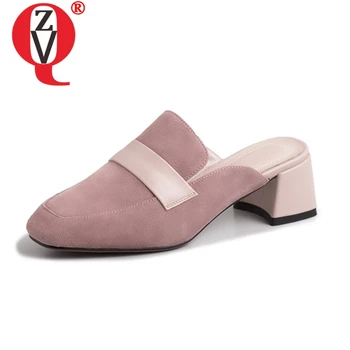 ZVQ 2019 summer new middle heel shoes ladies external wear casual date shoes woman kid suede slippers open heel dress shoes
ZVQ 2019 summer new middle heel shoes ladies external wear casual date shoes woman kid suede slippers open heel dress shoes