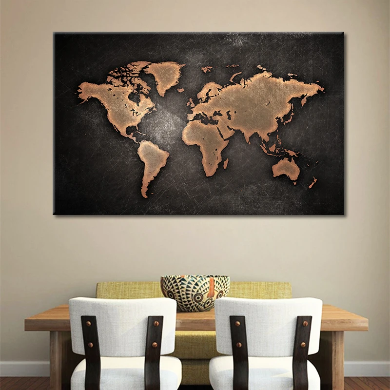 HD Abstract World Map Posters Prints Black Design Art Canvas Wall Painting For Office Room Picture Home Decor No Frame
HD Abstract World Map Posters Prints Black Design Art Canvas Wall Painting For Office Room Picture Home Decor No Frame