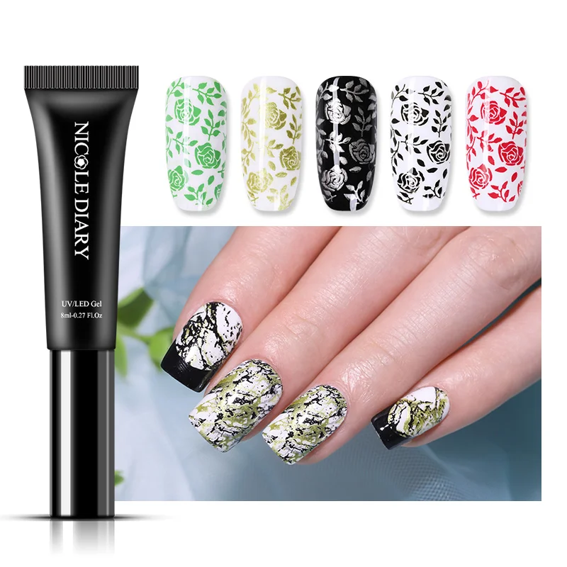NICOLE DIARY 8ml Nail Stamping Gel Polish Black White Silver Glitter Soak Off Pure Nail Color DIY Nail Art UV Gel Varnish
NICOLE DIARY 8ml Nail Stamping Gel Polish Black White Silver Glitter Soak Off Pure Nail Color DIY Nail Art UV Gel Varnish