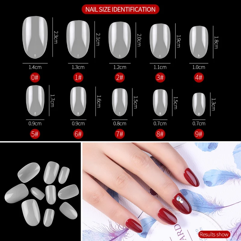 500Pcs Elliptical False Nail Smooth Nail Extension Nail Art Fake Nails Manicure Accessories
500Pcs Elliptical False Nail Smooth Nail Extension Nail Art Fake Nails Manicure Accessories