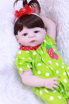 Bebe Fashion Full Body Silicone Reborns Dolls 22 Inch Real Newborn girl Reborn Babies Toys For child Gift bonecas Brinquedos
Bebe Fashion Full Body Silicone Reborns Dolls 22 Inch Real Newborn girl Reborn Babies Toys For child Gift bonecas Brinquedos