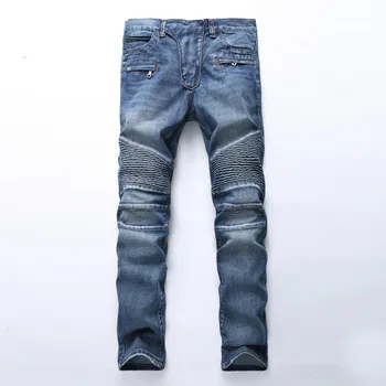 2019 New Design Biker Jeans Men's Fashion Denim Trouser High Quality Elasticity Male Slim Pants Plus Size 42 
2019 New Design Biker Jeans Men's Fashion Denim Trouser High Quality Elasticity Male Slim Pants Plus Size 42