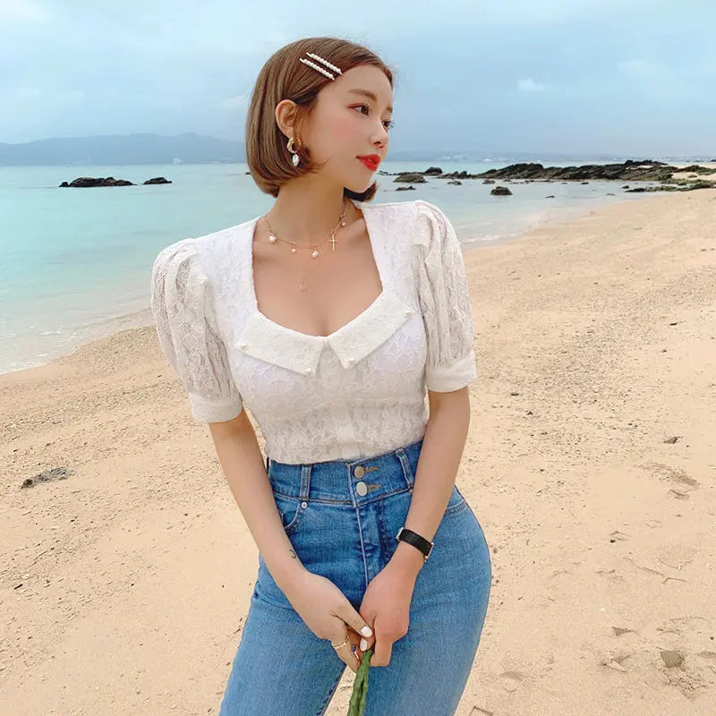 Alien Kitty Korea Skinny Summer Sexy Lace 2019 All-Match Fashion Casual Sweet Slender Loose Thin Female Short-Sleeved Shirts
Alien Kitty Korea Skinny Summer Sexy Lace 2019 All-Match Fashion Casual Sweet Slender Loose Thin Female Short-Sleeved Shirts