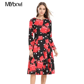 Red Printed Dress 2018 Spring Autumn Newest Office Lady Dress Women's Long Sleeve Shirt Collar Floral Printed Bow A Line Dress
Red Printed Dress 2018 Spring Autumn Newest Office Lady Dress Women's Long Sleeve Shirt Collar Floral Printed Bow A Line Dress