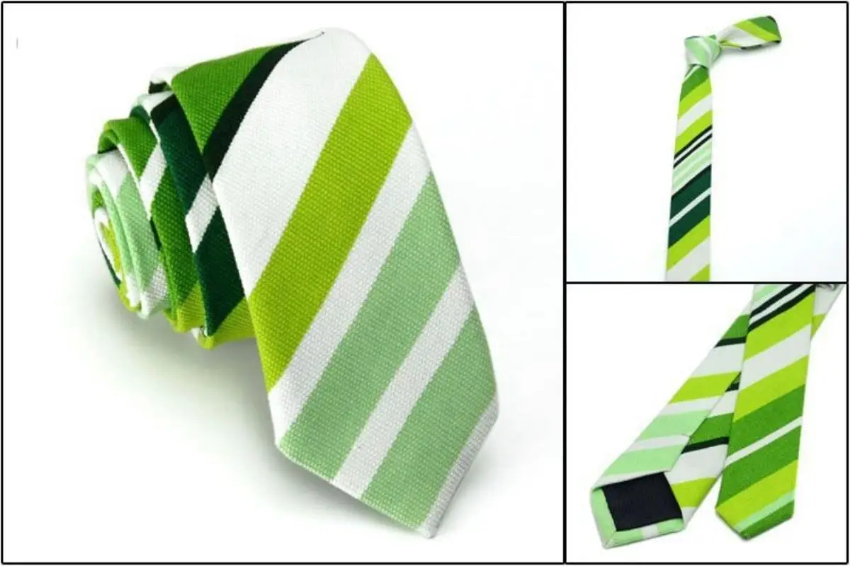 New fashion casual narrow necktie men`s women unisex students couple cotton and linen striped tie