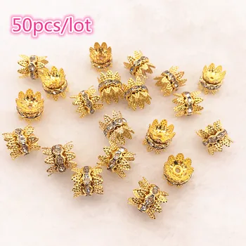 50pcs/lot 6/8/10mm Gold/Silver Color Rhinestone Rondelles Crystal Beads Loose Spacer Beads for Jewelry Making DIY Bracelet
50pcs/lot 6/8/10mm Gold/Silver Color Rhinestone Rondelles Crystal Beads Loose Spacer Beads for Jewelry Making DIY Bracelet