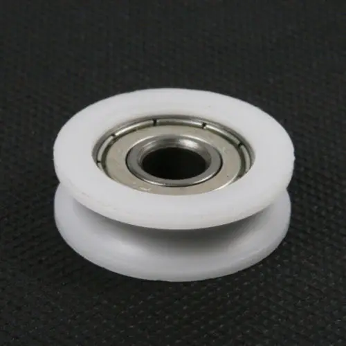 

Fixmee 10 pcs U Nylon plastic Embedded 608 Groove Ball Bearings 8*30*12mm Guide Pulley