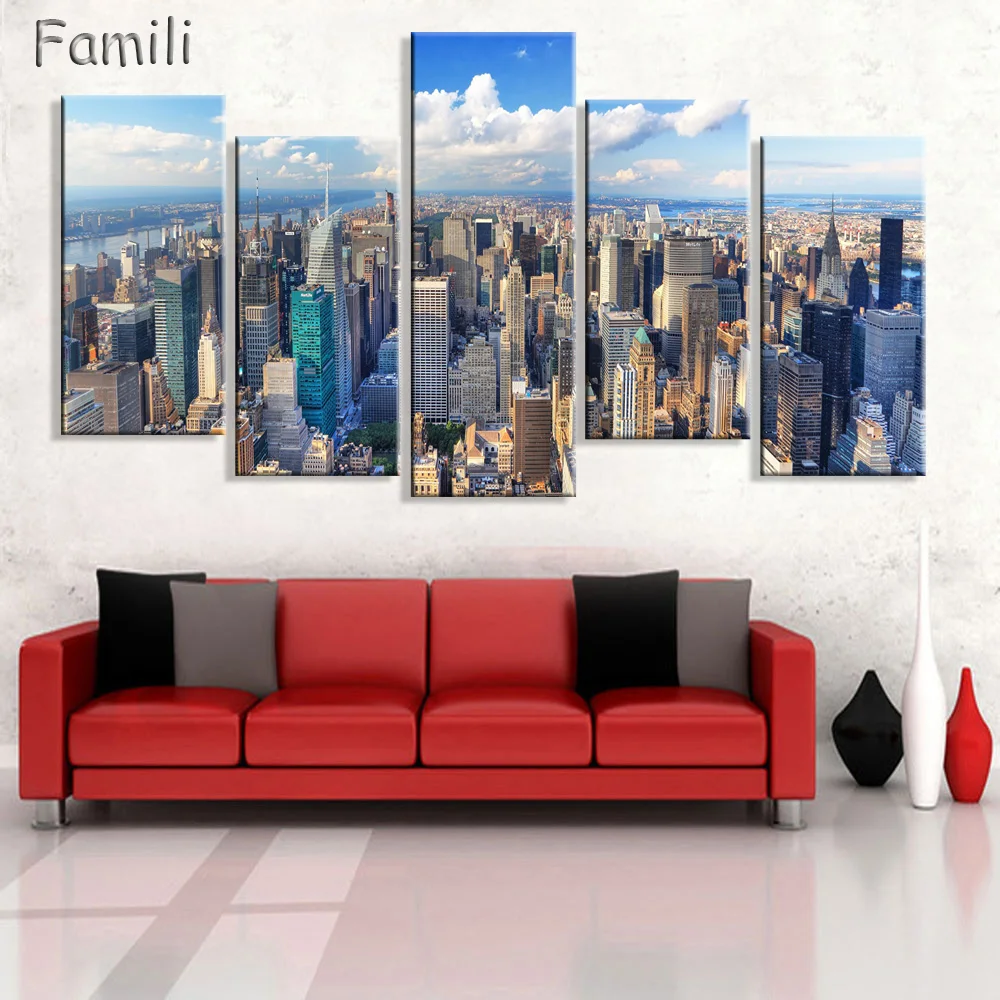 New York City Canvas Paintings 5 Piece Canvas Art Picture Modular Painting ModernPictures on Wall For Kitchen Living Room
New York City Canvas Paintings 5 Piece Canvas Art Picture Modular Painting ModernPictures on Wall For Kitchen Living Room