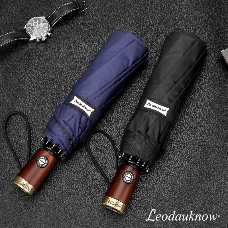 Leodauknow Automatic Sun Umbrella Business Men Wooden Handle 10K Aluminum Folding Umbrellas Sunscreen Anti UV Parasol Windproof
Leodauknow Automatic Sun Umbrella Business Men Wooden Handle 10K Aluminum Folding Umbrellas Sunscreen Anti UV Parasol Windproof