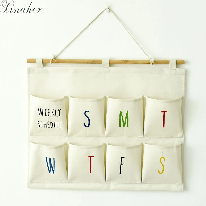 XINAHER Cotton Linen Hanging Storage Bag 8 Pockets Wall Mounted Wardrobe Hang Bag Wall Pouch Cosmetic Toys Organizer
XINAHER Cotton Linen Hanging Storage Bag 8 Pockets Wall Mounted Wardrobe Hang Bag Wall Pouch Cosmetic Toys Organizer