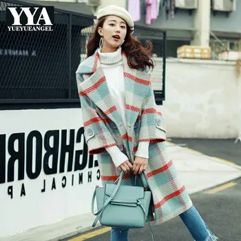 High Quality Brand Womens Coats Fashion Korean Plaid Long Sleeve Woolen Jacket Female Elegant Double Breasted Long Outerwear
High Quality Brand Womens Coats Fashion Korean Plaid Long Sleeve Woolen Jacket Female Elegant Double Breasted Long Outerwear