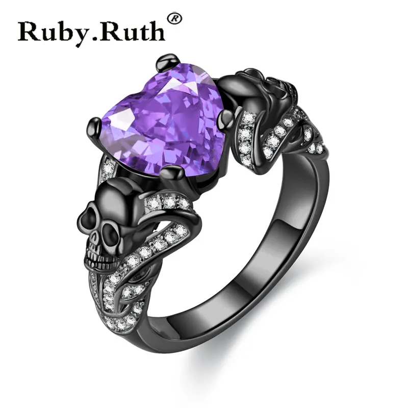 Punk Skull Wedding Heart Crystal CZ Rings For Women Girls Silver Ring Jewelry Dropshipping
Punk Skull Wedding Heart Crystal CZ Rings For Women Girls Silver Ring Jewelry Dropshipping
